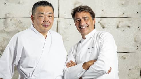 Chefs Itaru Yasuda and Yannick All�no