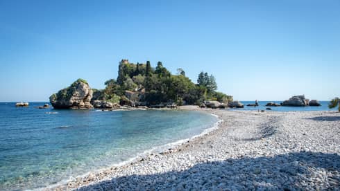 Isola Bella with coastline