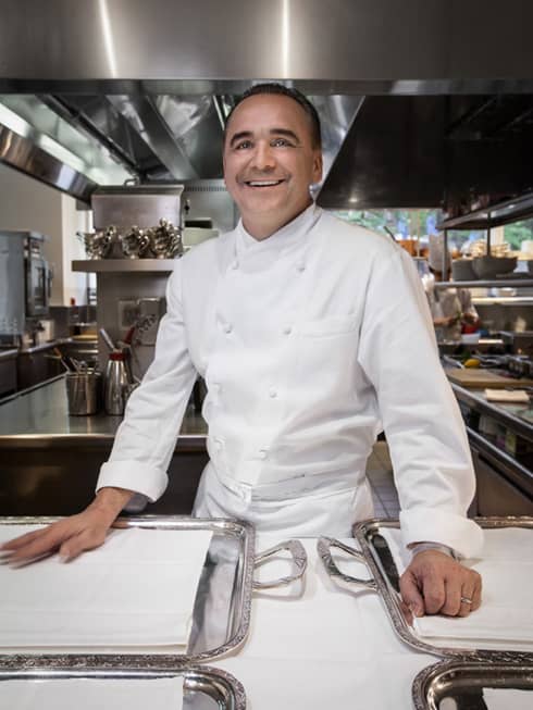 Portrait photo of Chef Jean-Georges Vongerichten in uniform