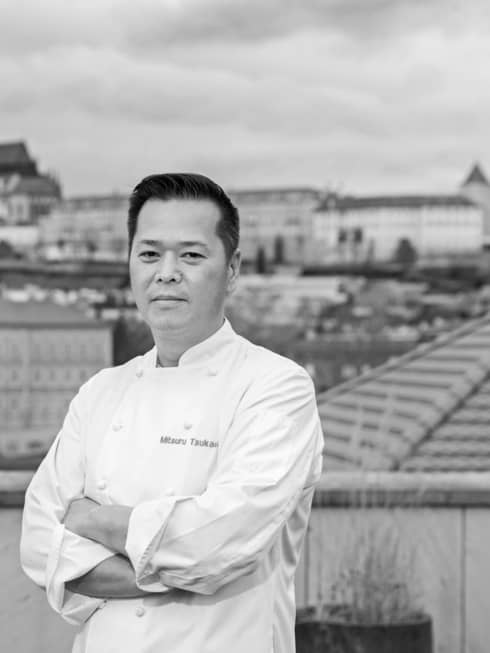 Chef Marco with Prague backdrop