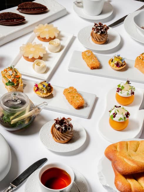 Various small plates featured in luxury Afternoon Tea experience