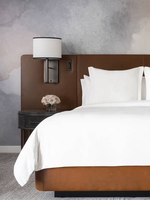 King-bedded guest room at Four Seasons Hotel Seattle
