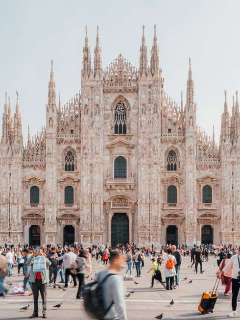 Piazza del Duomo, the main piazza in city centre of Milan