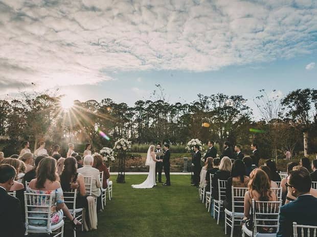 Outdoor wedding ceremony