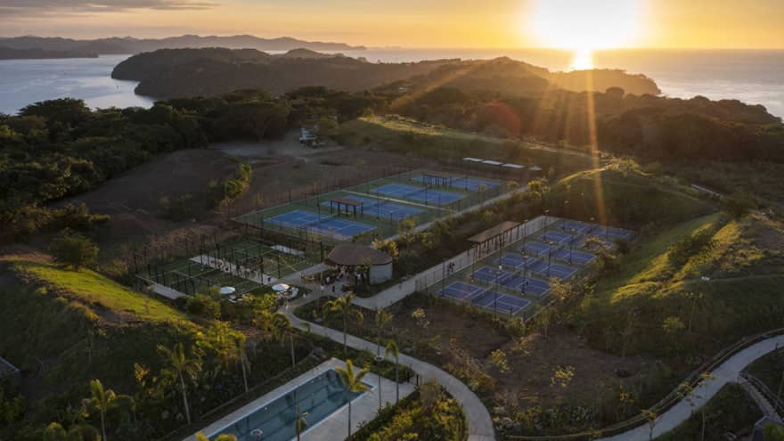 Aerial view of resort sports park