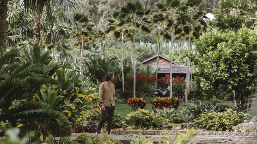 Lush gardens at Sensei Lanai, A Four Seasons Hotel