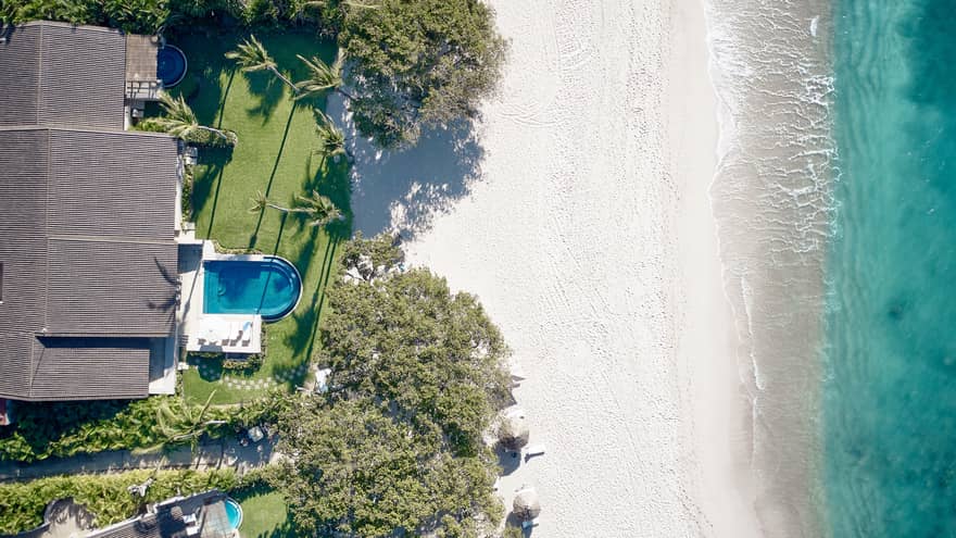 Arena Beach House aerial view