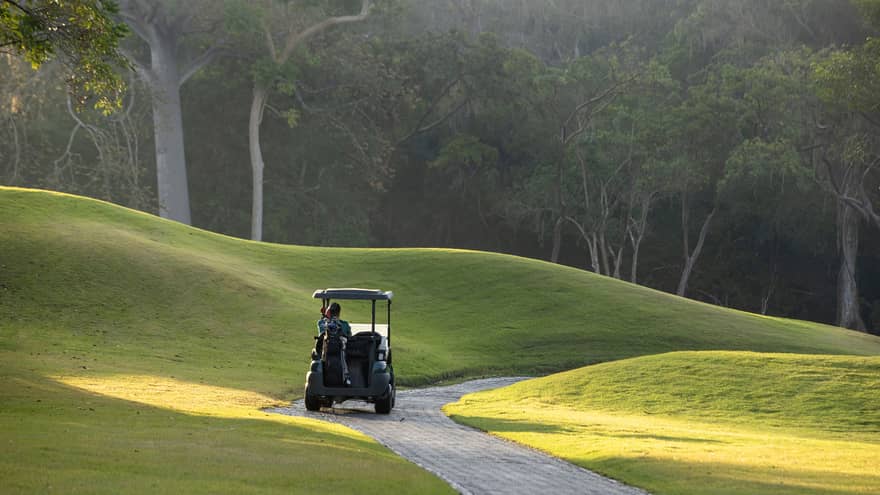 Golf course and golf cart
