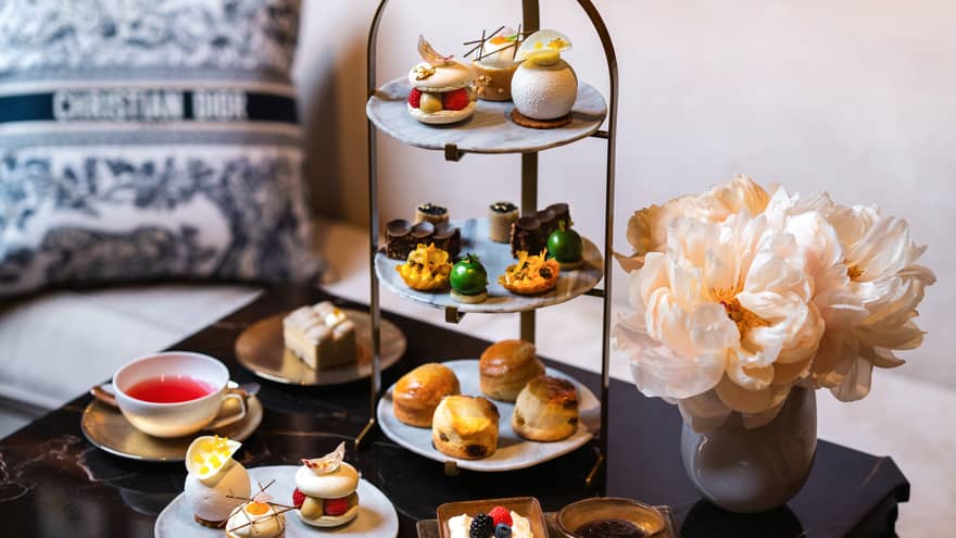 Afternoon tea set up