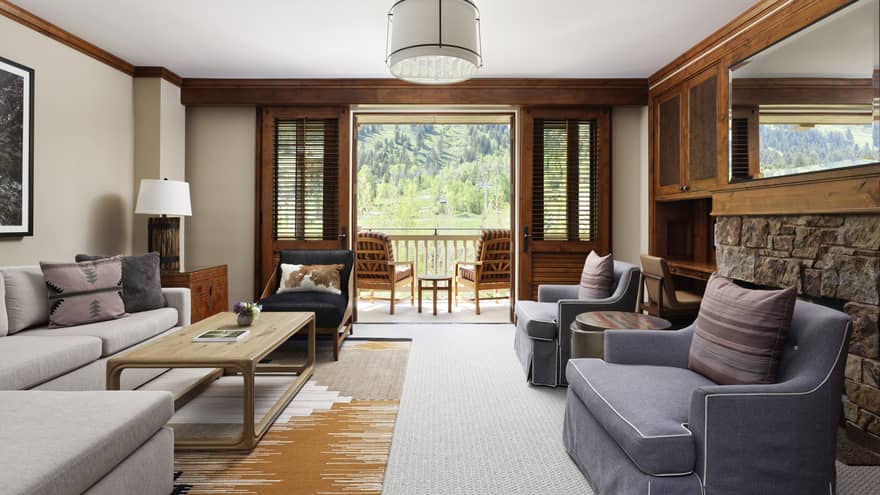 Interior of Unit 951 - living room and deck