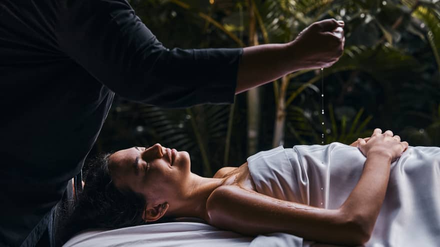Woman getting a spa treatment