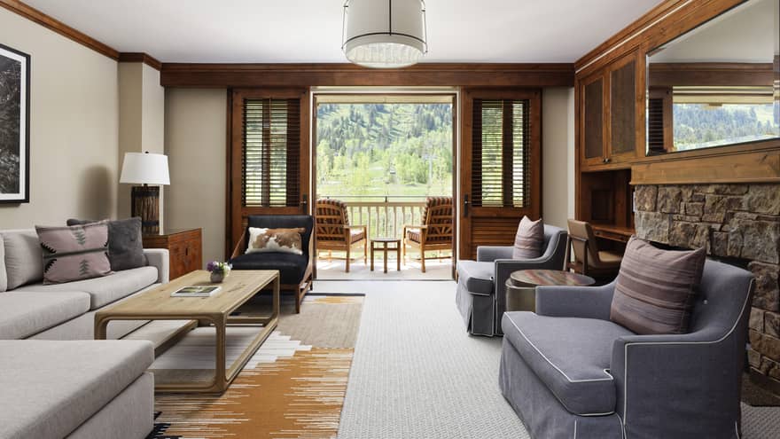 Interior of Unit 951 - living room and deck