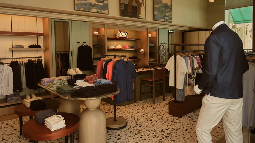 Retail shop featuring menswear and accessories