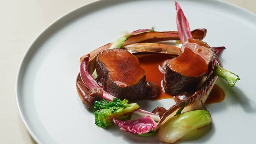 Filet with radicchio