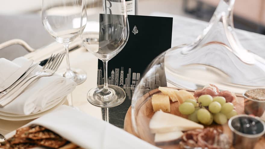 wine and cheese amenity