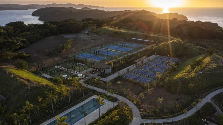 Aerial view of resort sports park
