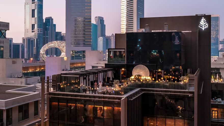 Dubai cityscape at dusk