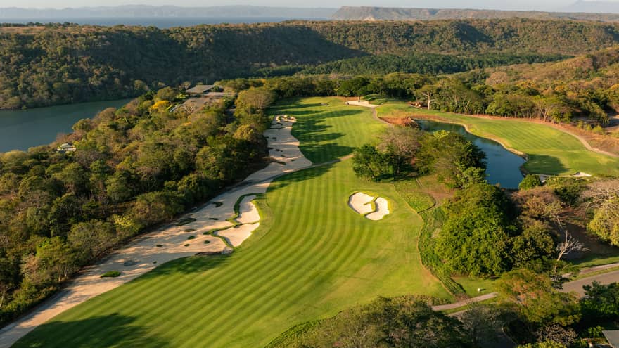 Aerial view of golf course