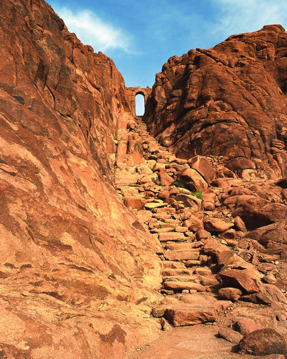 Large rock formations in Coloured Canyon of Sinai