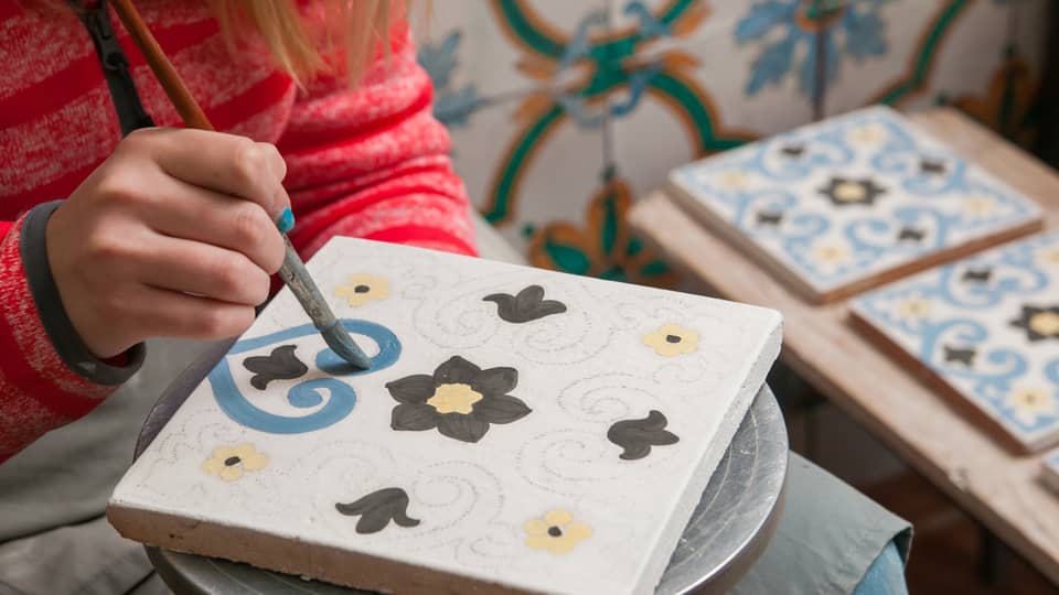 Azulejos painting done by hand