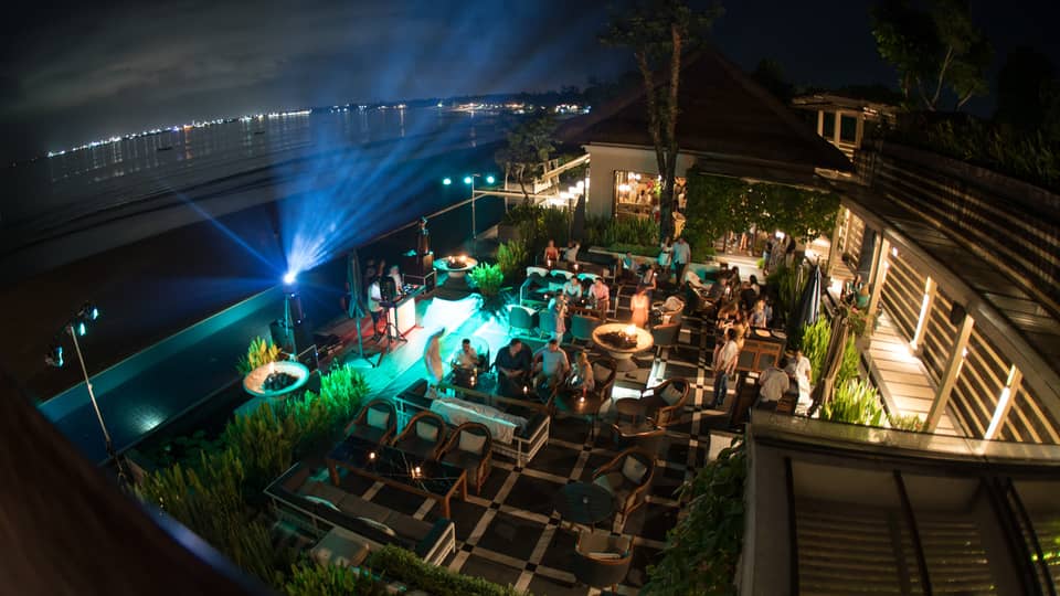 CEO Circle event happening outside at night at Four Seasons Bali