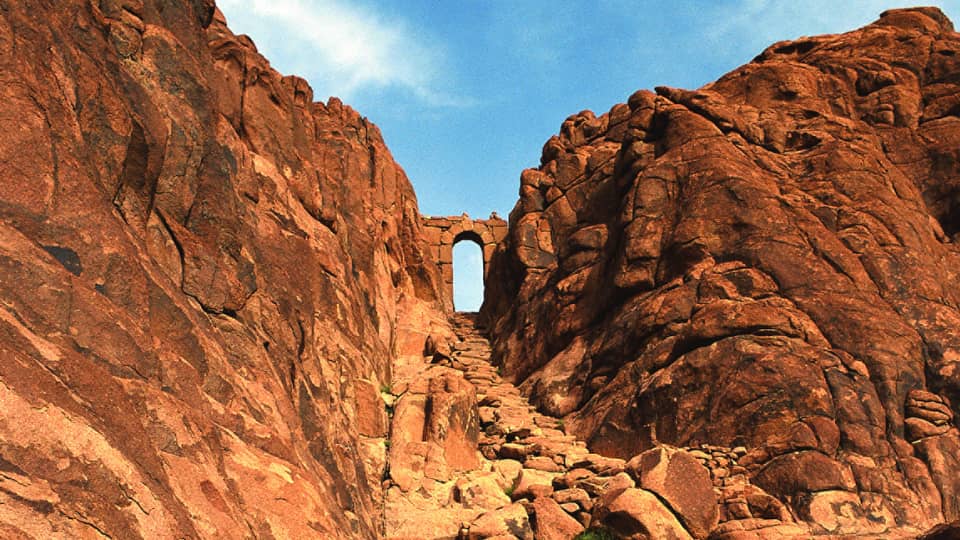 Large rock formations in Coloured Canyon of Sinai