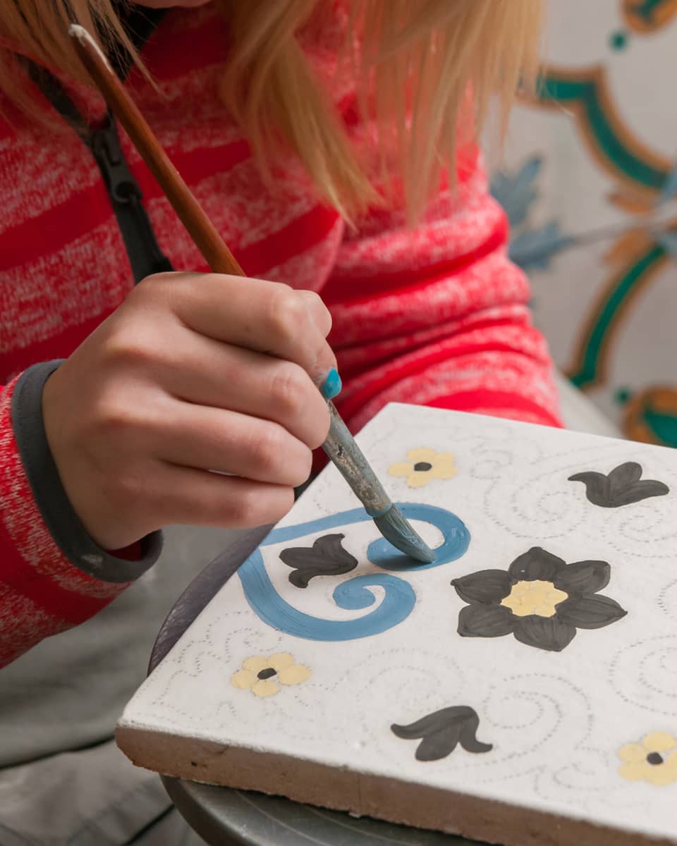 Azulejos painting done by hand