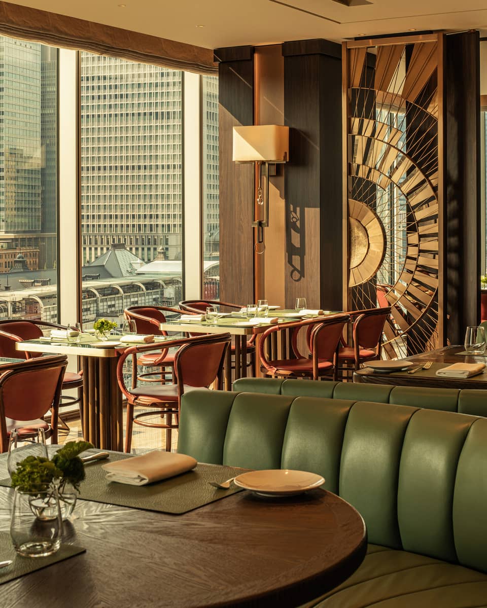 Fine dining room with natural sunlight