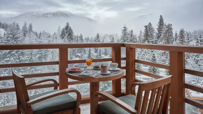 Balcony view at Four Seasons Resort and Residences Whistler