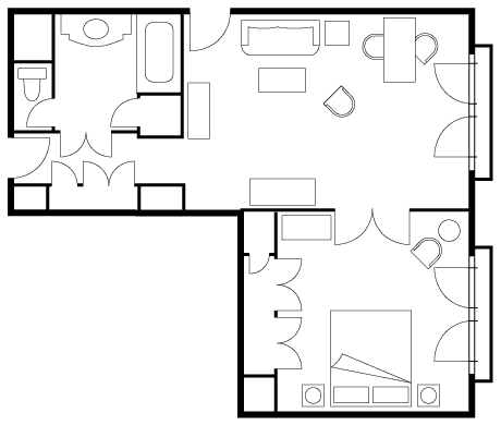 Suite Ejecutiva con vista al jardín | Hotel en la Ciudad de México