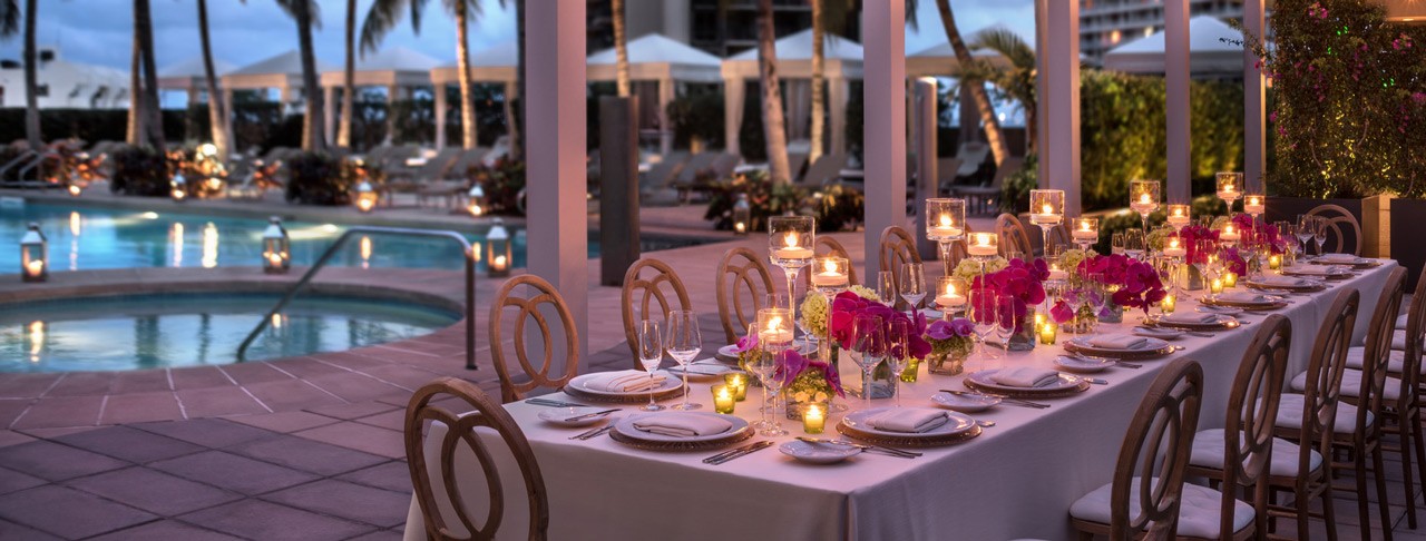 Coral Wedding Reception Four Seasons Wedding Purple And
