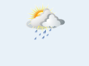 Nublado con tormentas de lluvia