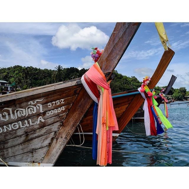 Wooden boats on water