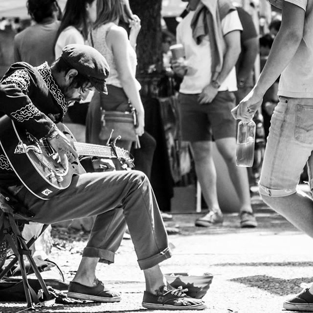A man playing guitar