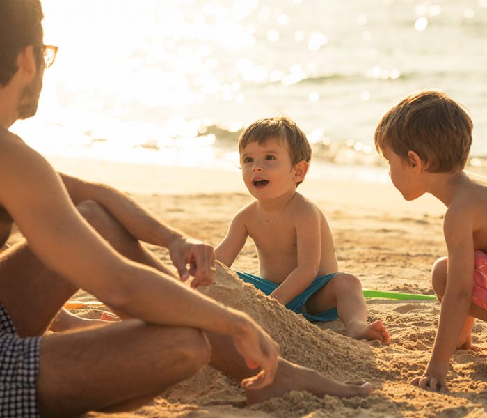 Family on the Beach at Four Seasons Dubai