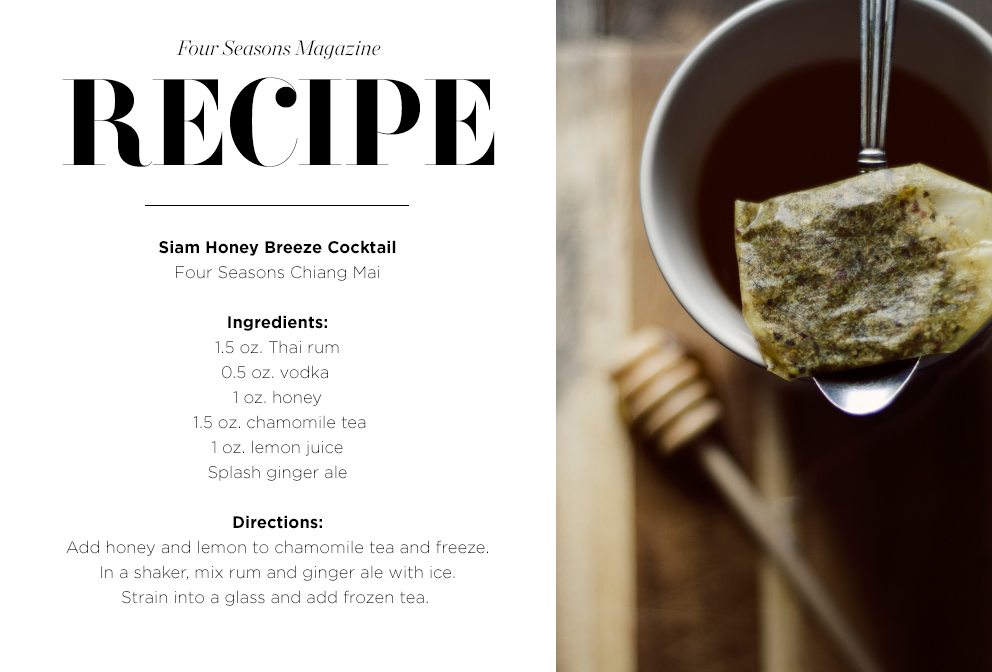 Recipe card for Siam Honey Breeze cocktail