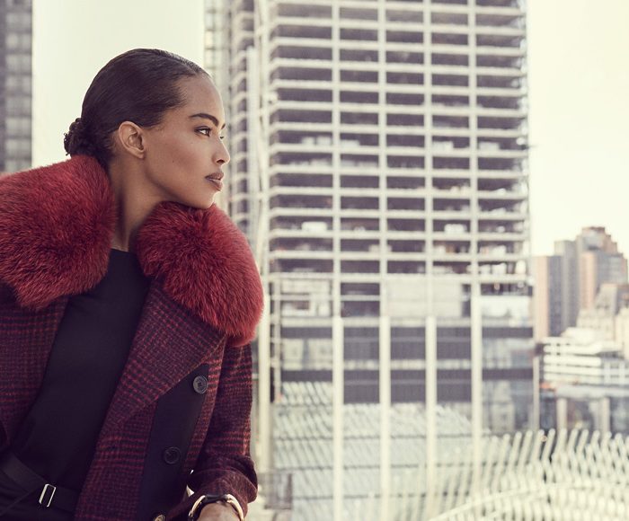 Woman in fur in New York City