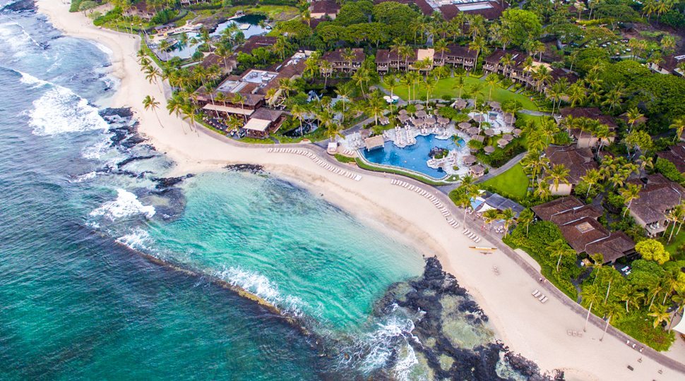 Aerial photograph of beach