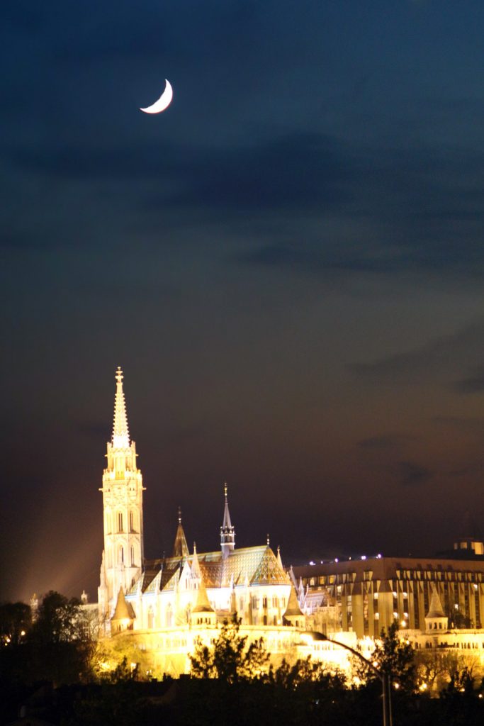 Nighttime view in Budapest