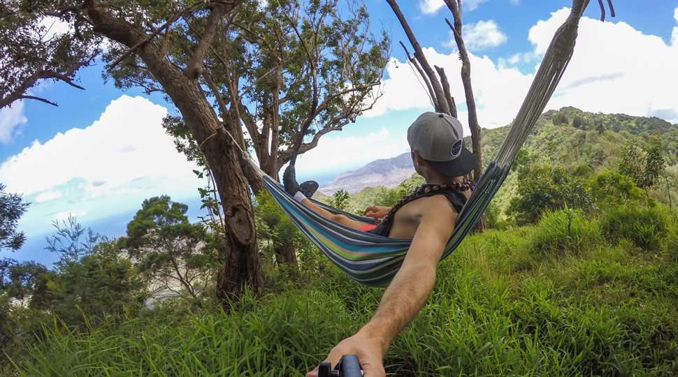 Man in hammock