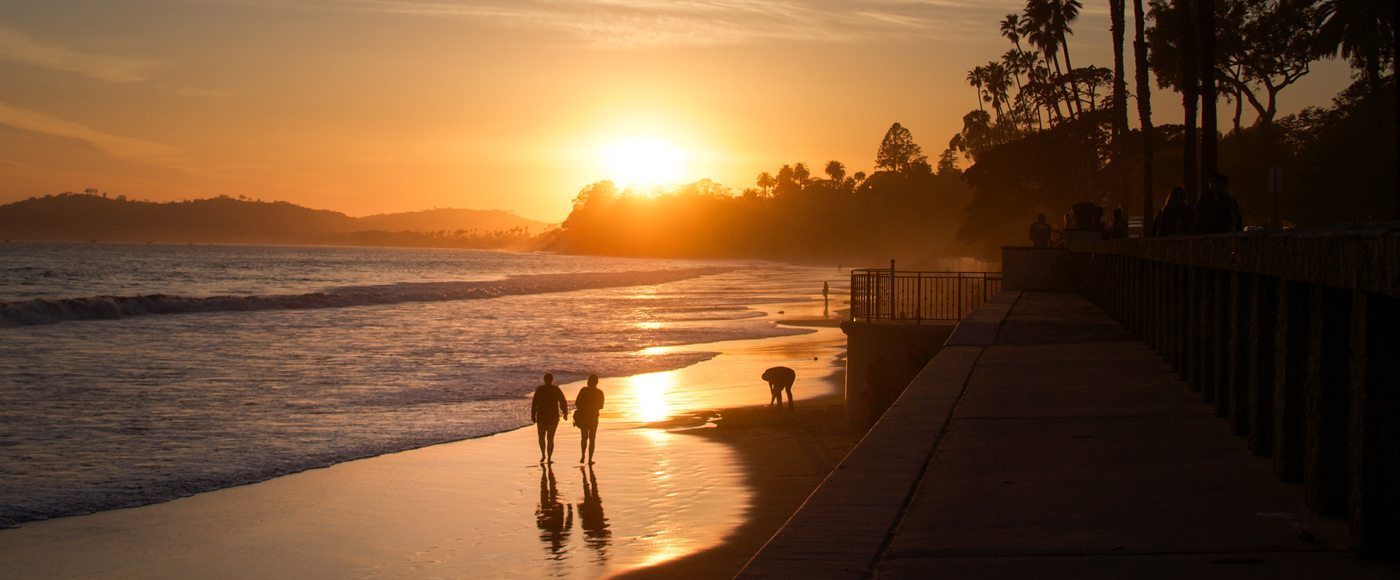 Beach sunset in Santa Barbara