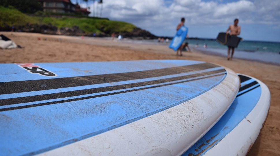 Paddle boarding in Maui