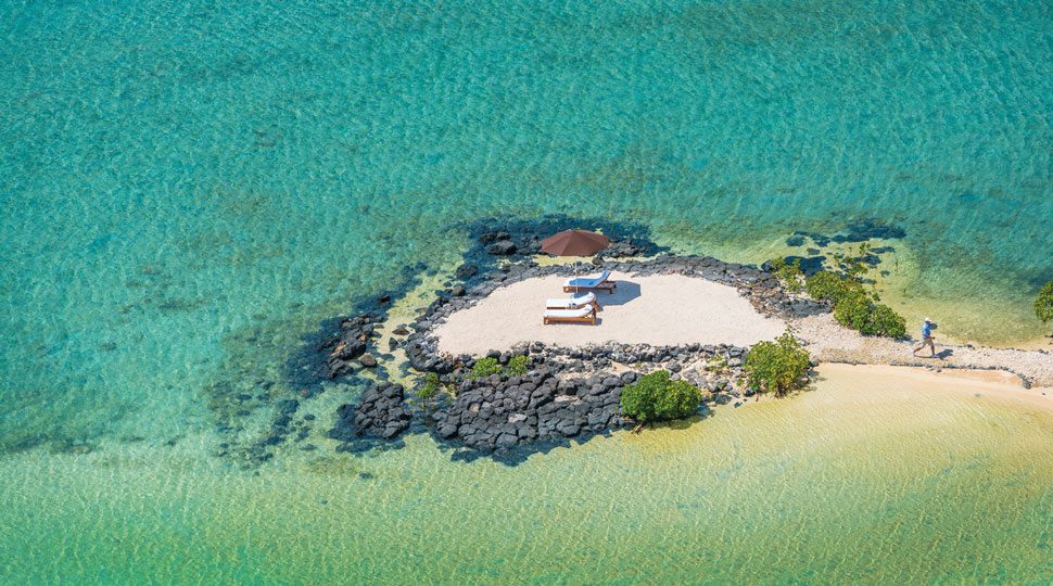 Hidden enclave by ocean