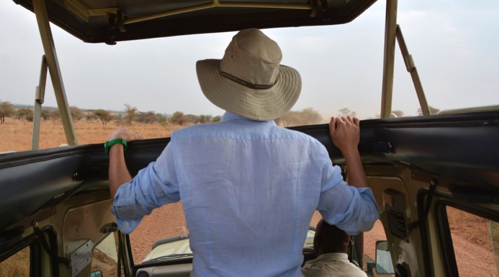 Man in the Serengeti