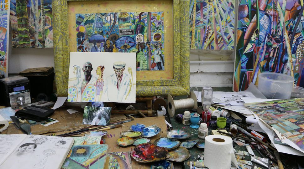 Studio of Michael Adams in the Seychelles
