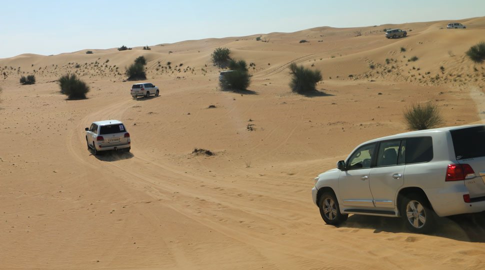 Dune bashing in Dubai