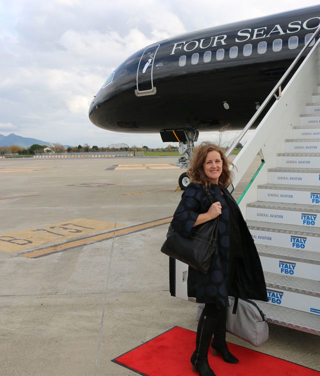 Boarding the Four Seasons Jet