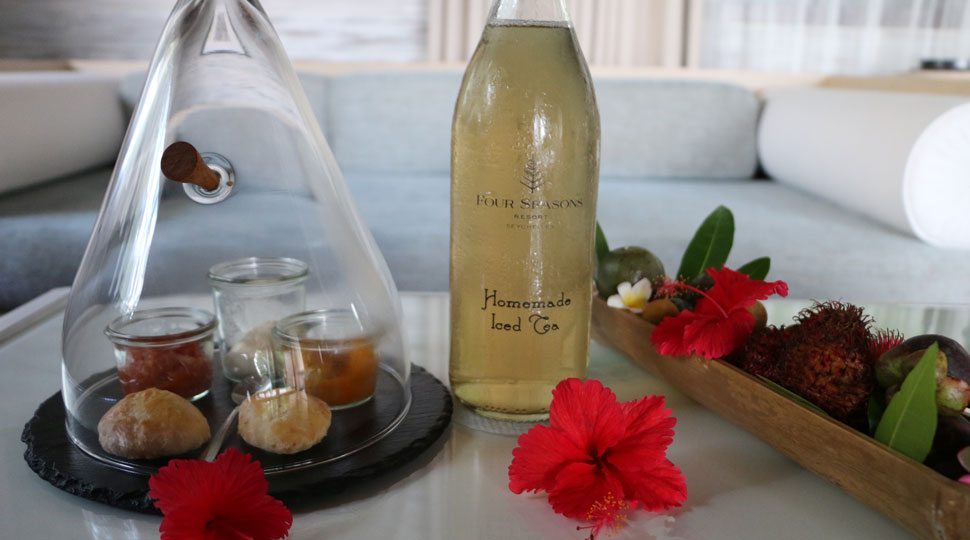 Welcome treats at Four Seasons Seychelles
