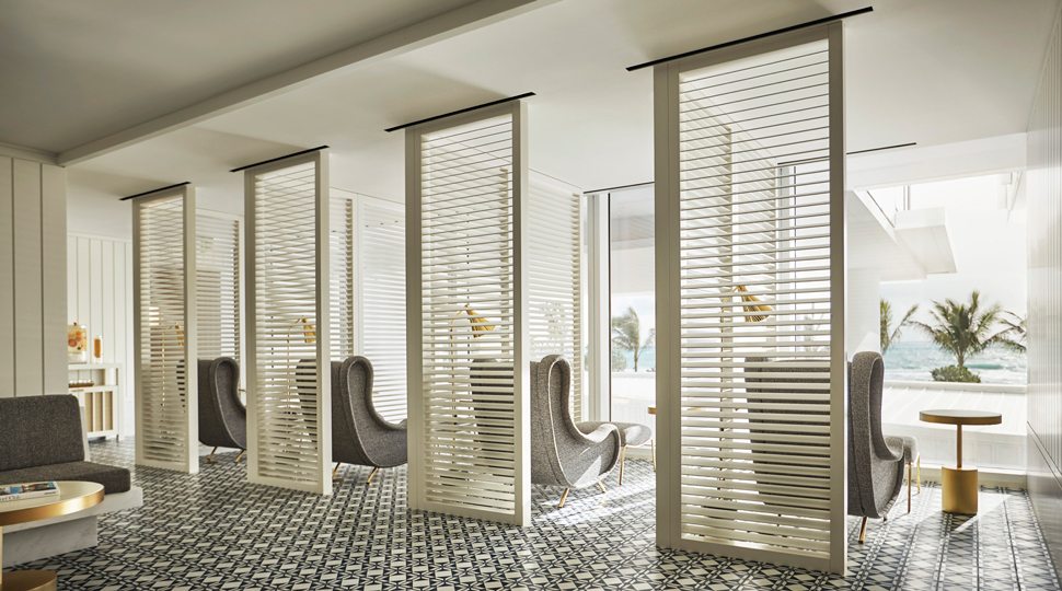 Private spaces for lounging at the Four Seasons Surf Club resort.