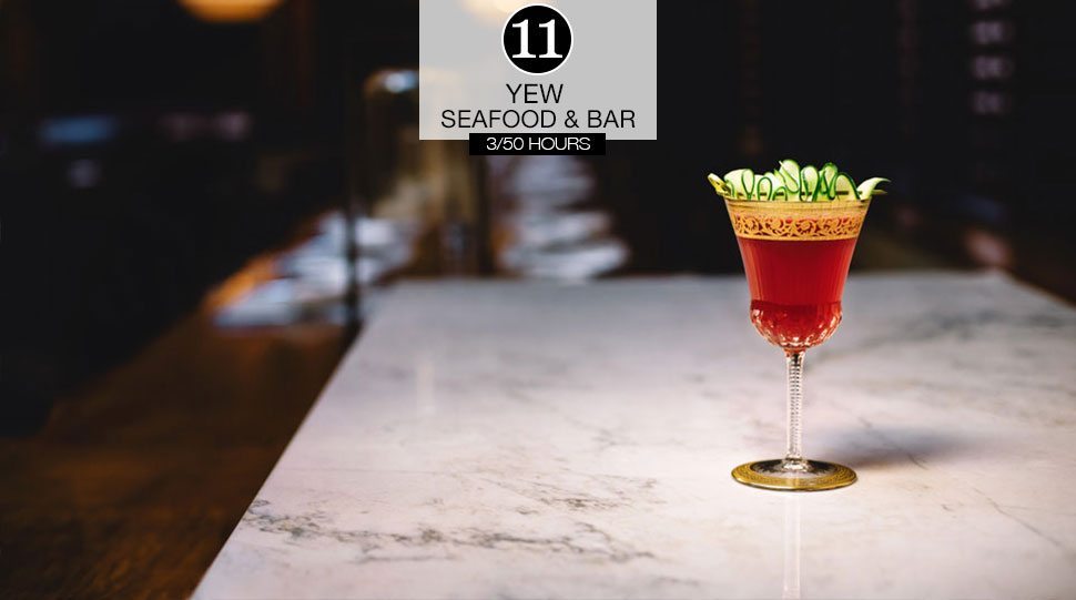 A cocktail from YEW at the Four Seasons Vancouver.